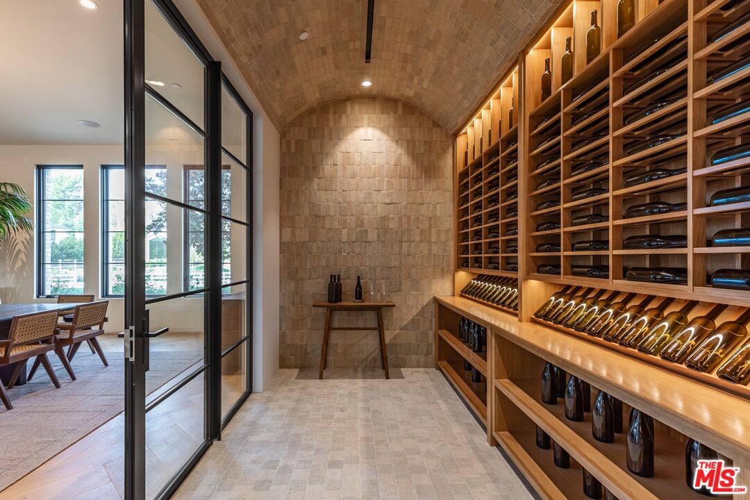 Interior, Recessed Lighting, Stone Walls, Wine Storage