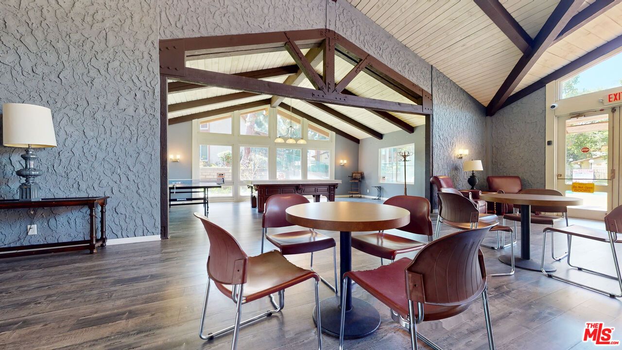 Dining room, Interior, Wooden Beams, Wood Texture Flooring