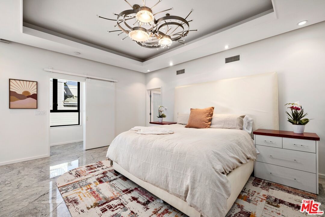Bedroom, Interior, Marble, Recessed Lighting
