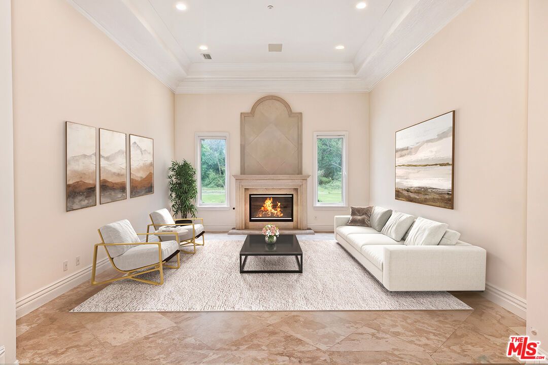 Fireplace, Interior, Living room, Recessed Lighting
