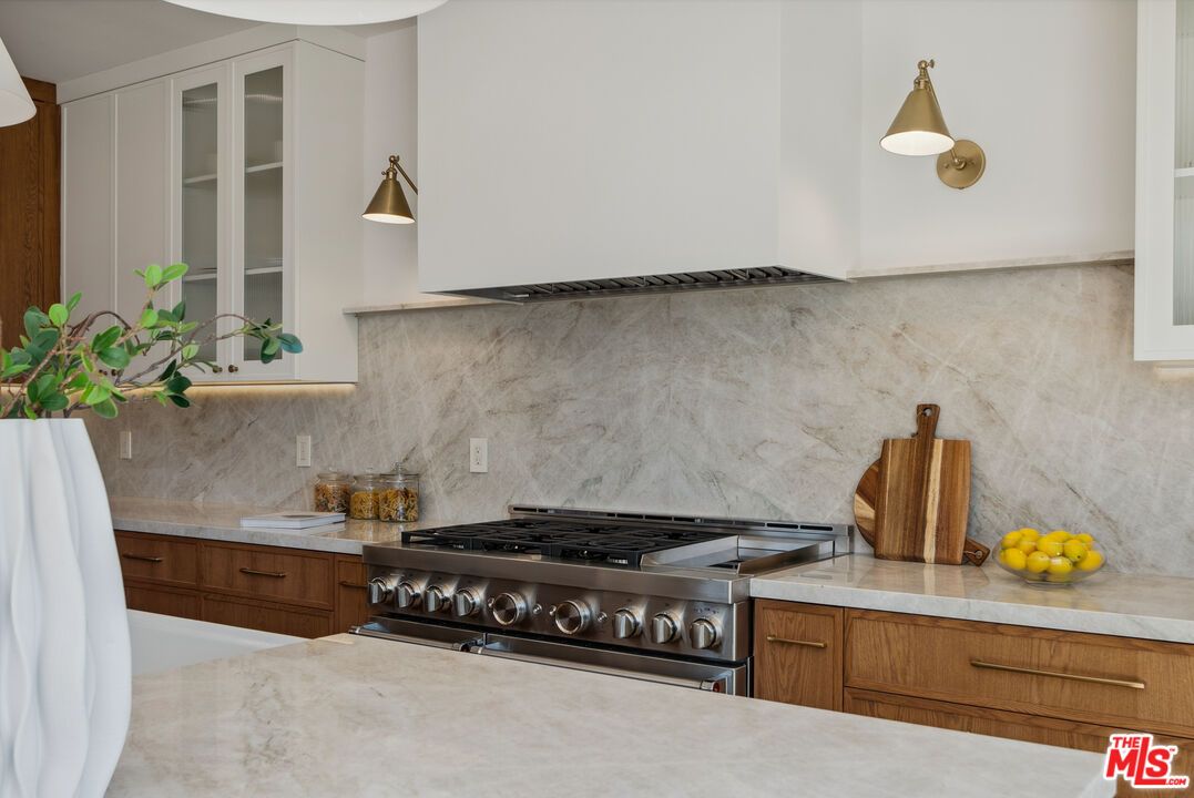 Interior, Kitchen, Marble Walls, Stainless Steel Appliances