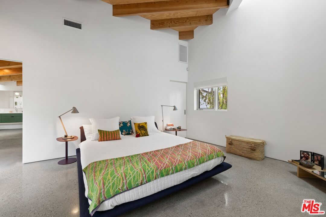 Bedroom, Interior, Wooden Beams