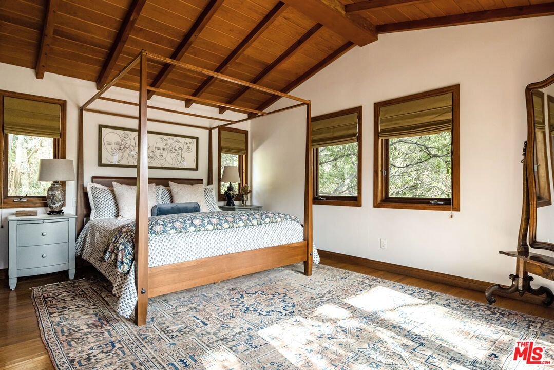 Bedroom, Interior, Wooden Beams, Wooden Ceilings, Wood Texture Flooring