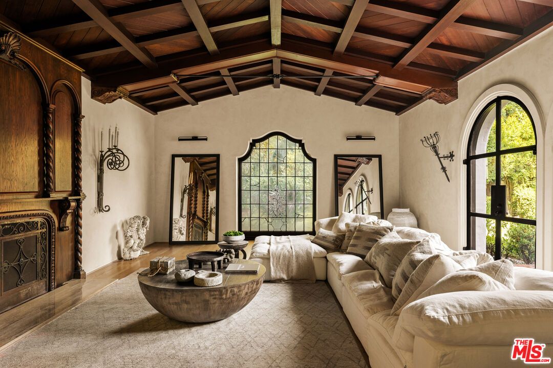 Fireplace, Interior, Living room, Wooden Beams, Wooden Ceilings, Wood Texture Flooring