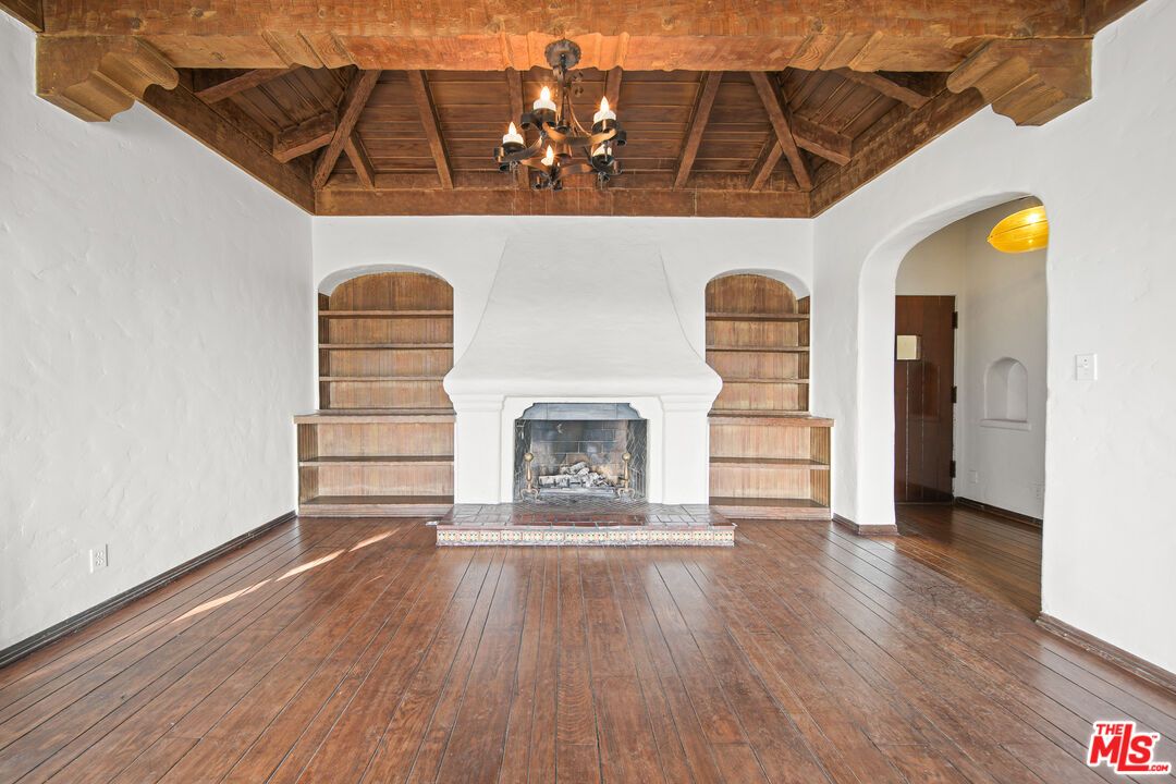 Chandelier, Fireplace, Interior, Wooden Beams, Wooden Ceilings, Wood Texture Flooring