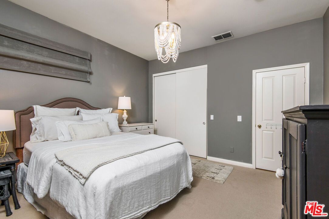 Bedroom, Chandelier, Interior
