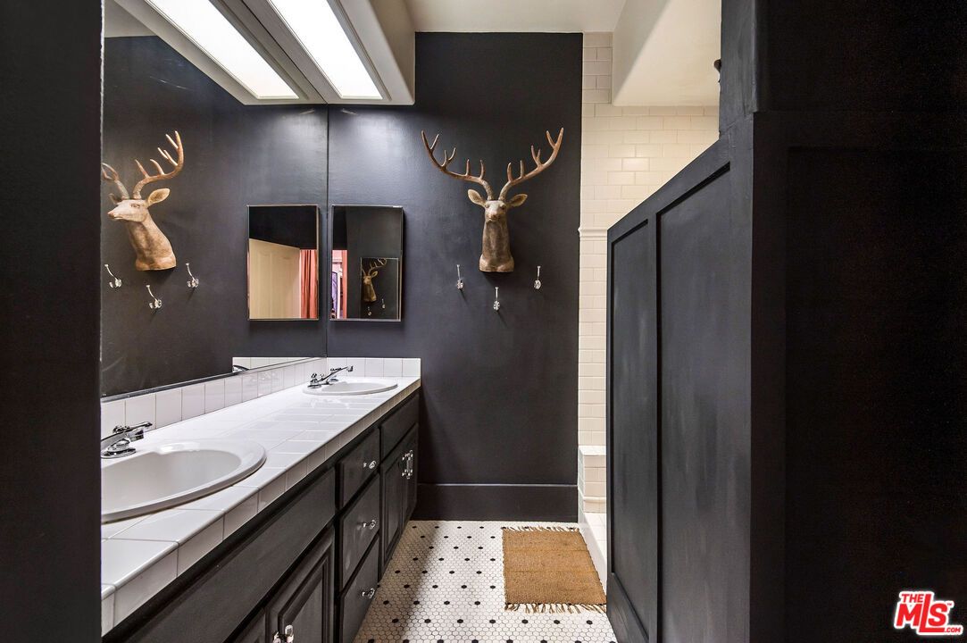 Bathroom, Dual Sink Vanities, Interior, Tile Countertops
