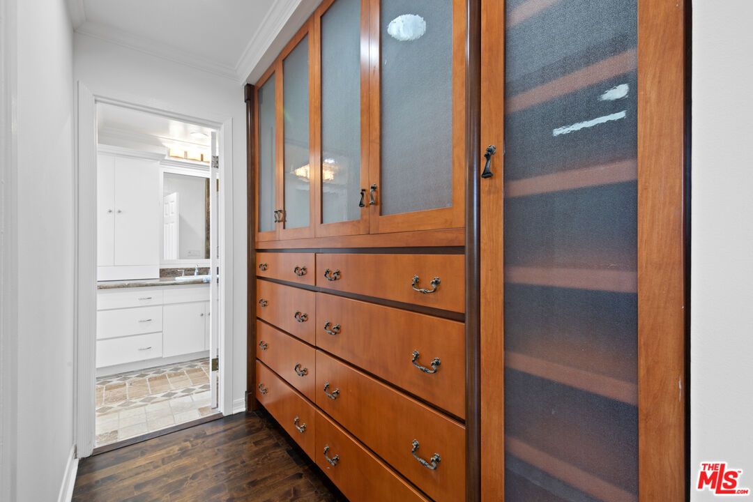 Bathroom, Dual Sink Vanities, Interior, Walk-in Closets, Wood Texture Flooring