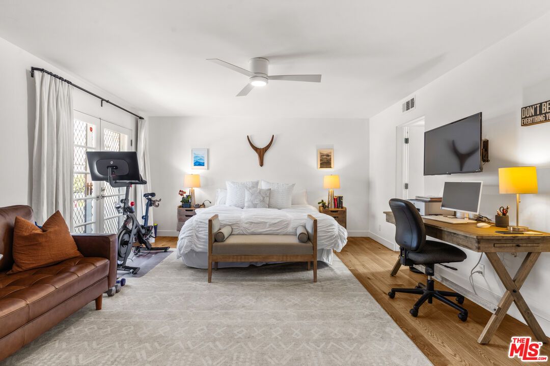 Bedroom, Fitness Equipment, Home Office, Interior, Wood Texture Flooring