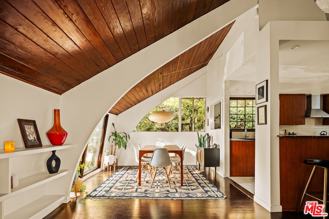 Dining room, Interior, Wooden Ceilings, Wood Texture Flooring