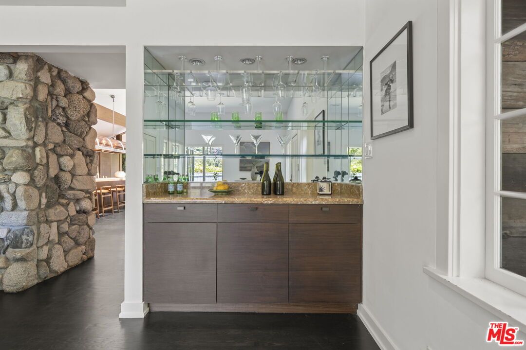 Interior, Stone Walls, Wood Texture Flooring