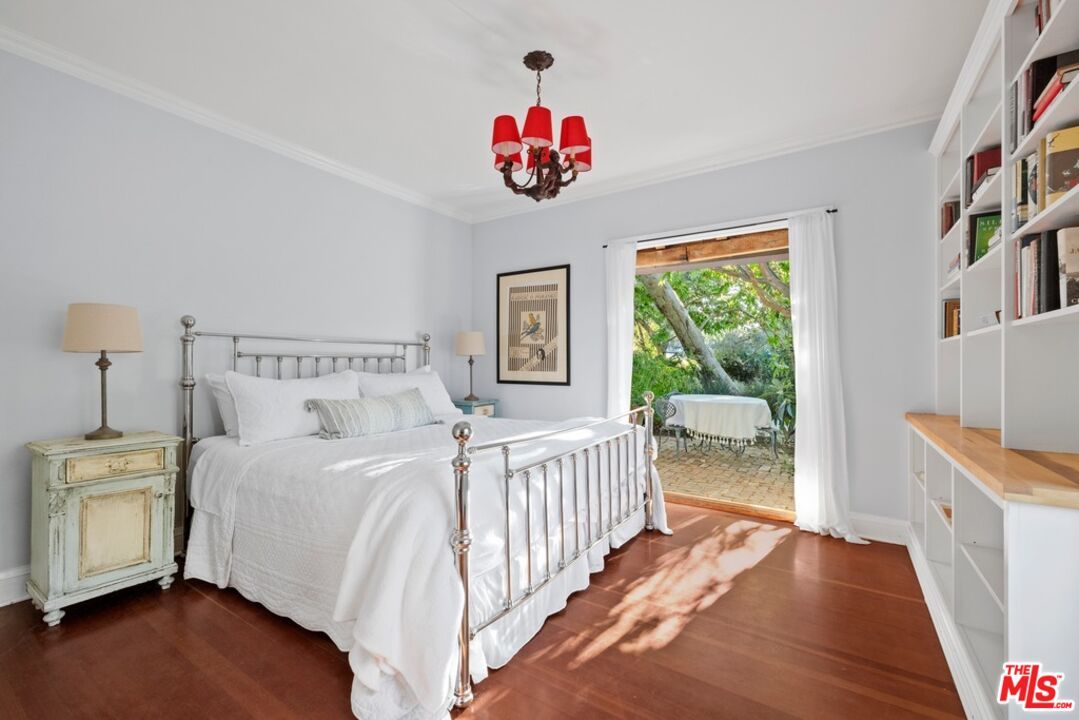 Bedroom, Chandelier, Interior, Wood Texture Flooring