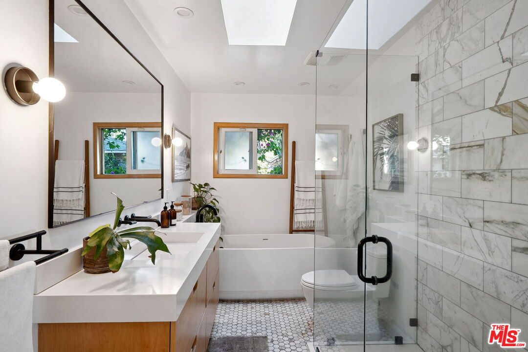Bathroom, Glass Shower, Interior, Marble Walls
