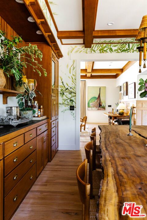 Interior, Recessed Lighting, Wooden Beams, Wood Texture Flooring