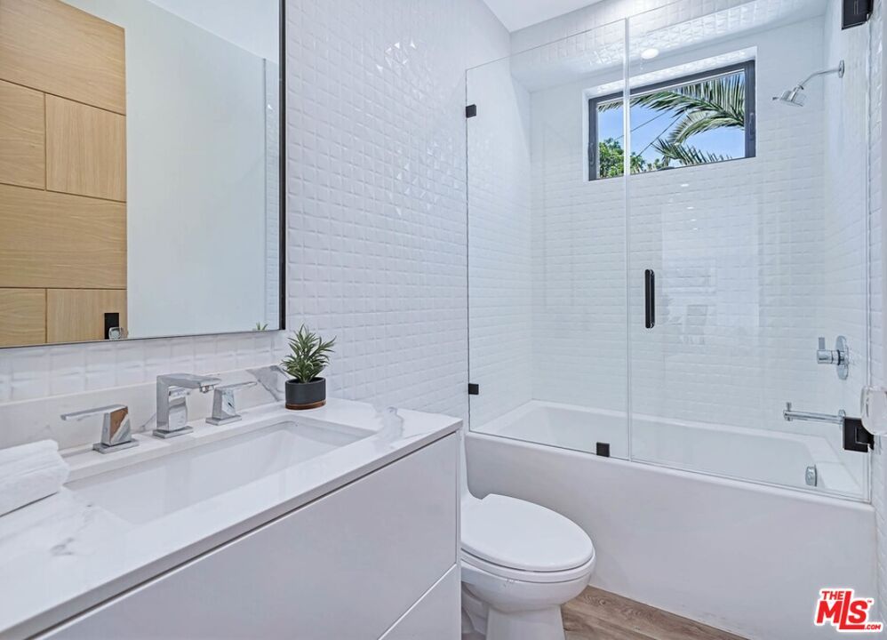 Bathroom, Glass Shower, Interior, Wood Texture Flooring
