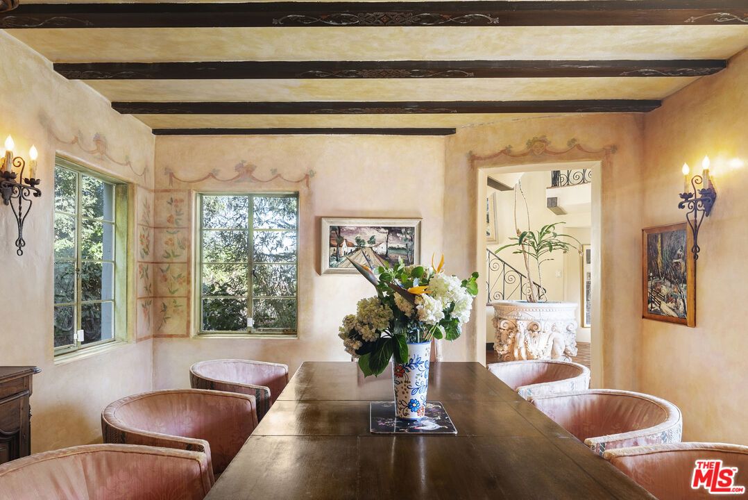 Dining room, Interior, Wooden Beams