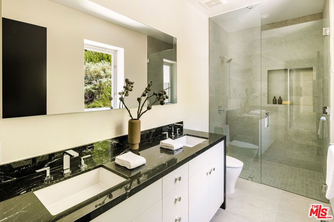 Bathroom, Dual Sink Vanities, Glass Shower, Interior