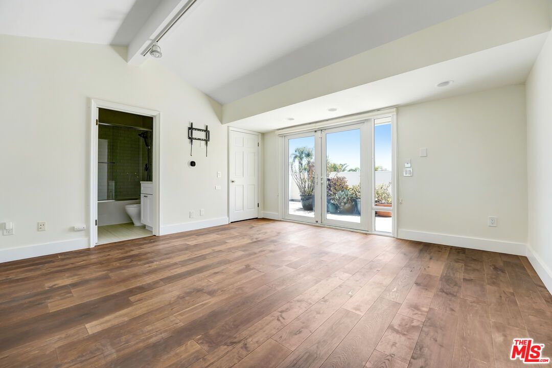 Bathroom, Empty room, Interior, Recessed Lighting, Wood Texture Flooring