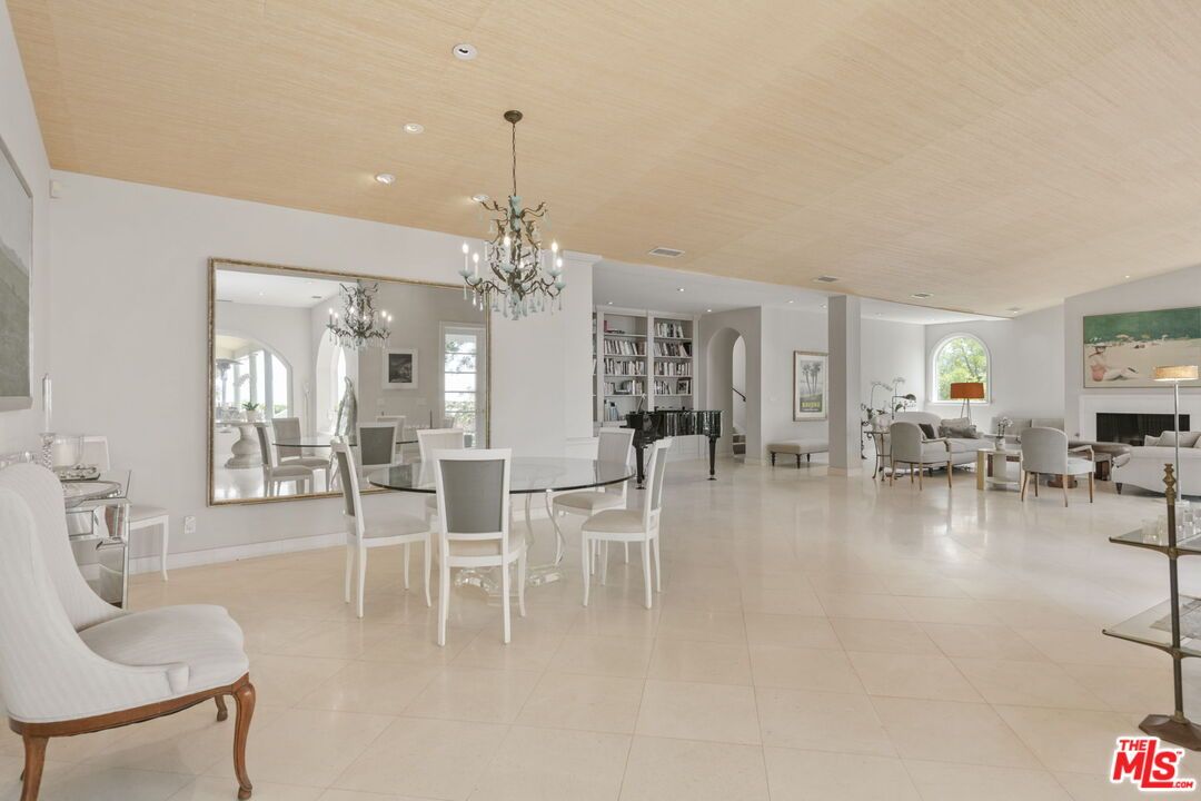 Chandelier, Dining room, Fireplace, Interior, Living room, Recessed Lighting