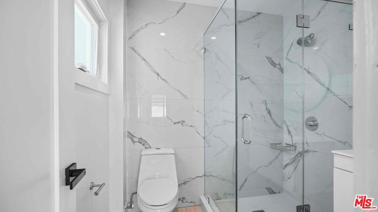Bathroom, Glass Shower, Interior, Marble Walls