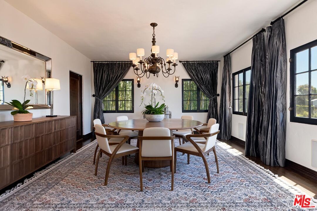 Chandelier, Dining room, Interior, Wood Texture Flooring