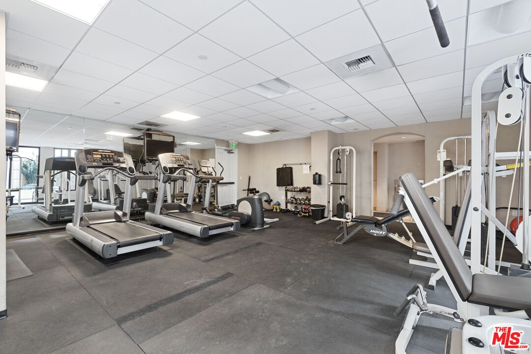 Fitness Equipment, Gym, Interior, Recessed Lighting