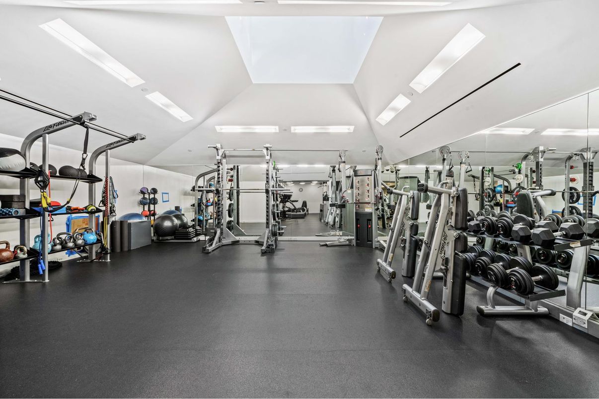 Fitness Equipment, Gym, Interior, Recessed Lighting