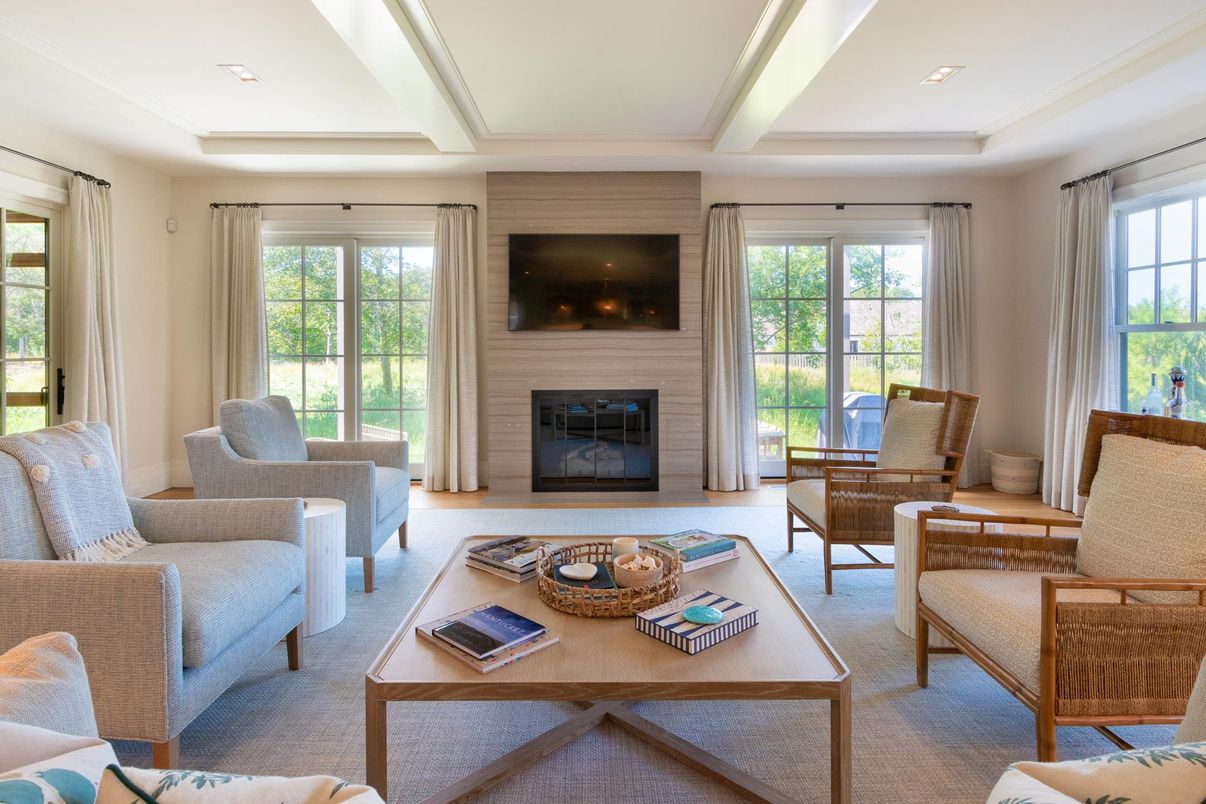 Fireplace, Interior, Living room, Recessed Lighting