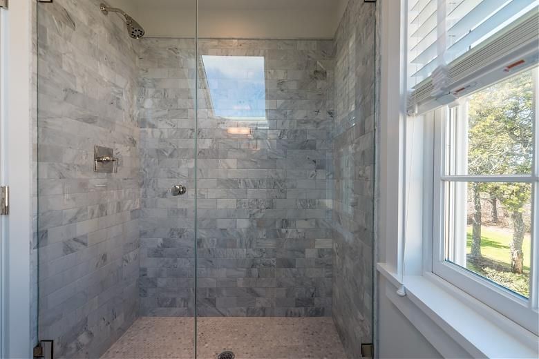 Bathroom, Glass Shower, Interior, Marble Walls
