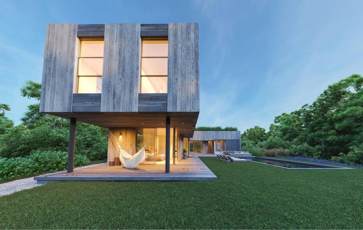 Backyard, Exterior, Facade, Modern