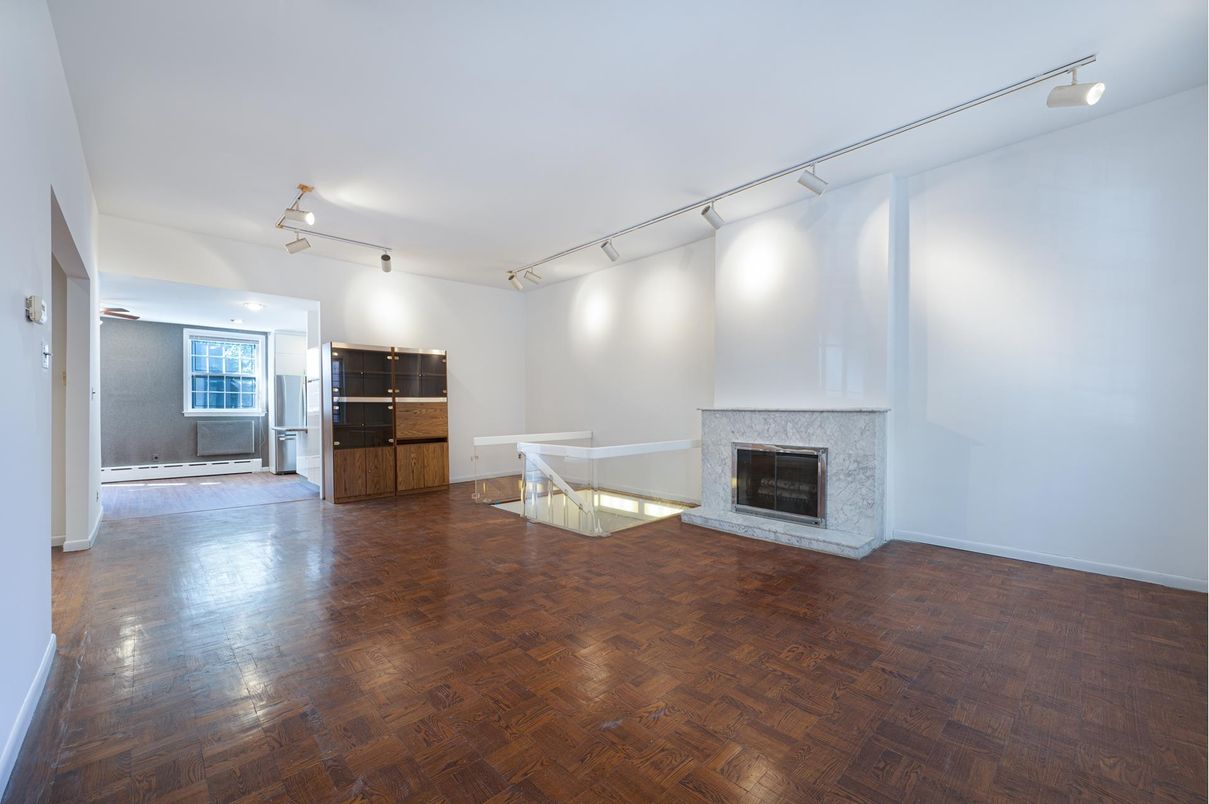 Empty room, Fireplace, Interior, Wood Texture Flooring
