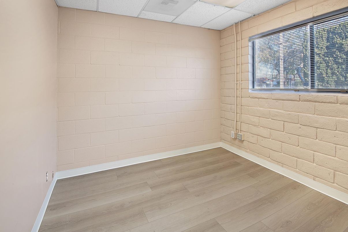Empty room, Interior, Stone Walls, Wood Texture Flooring
