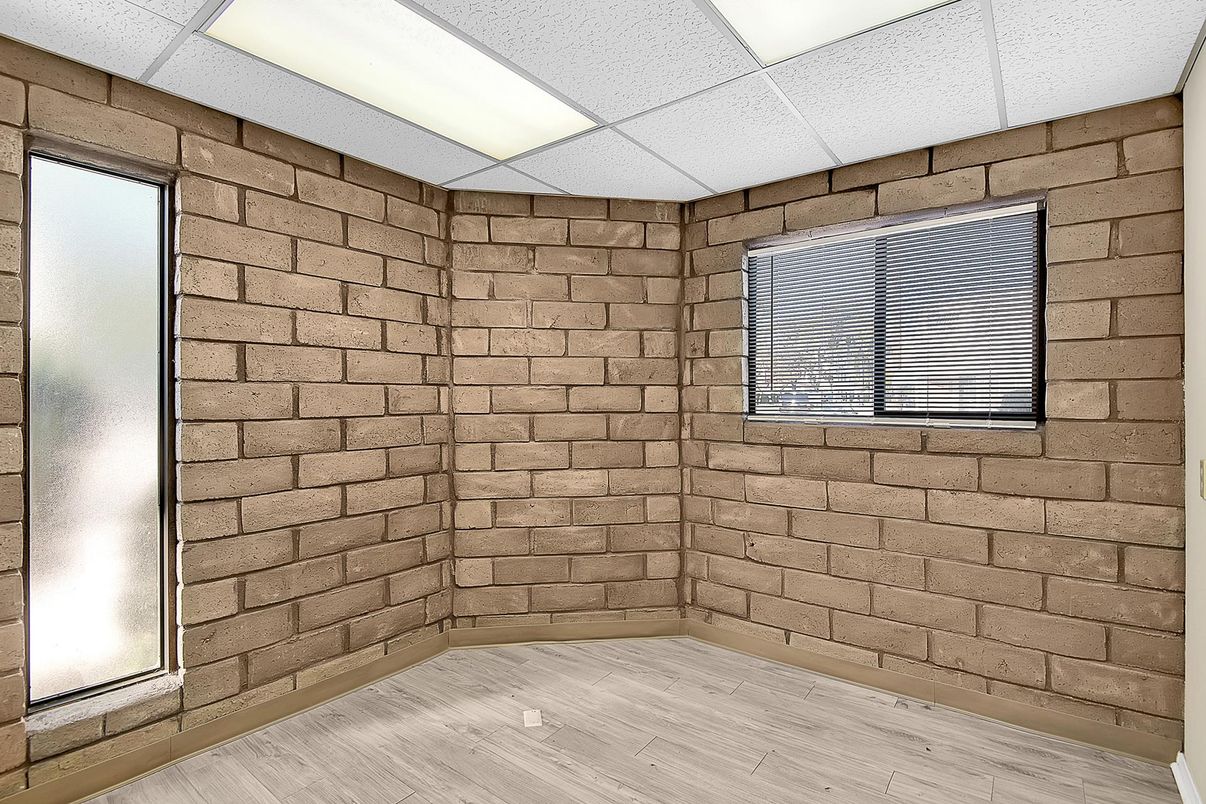 Empty room, Interior, Stone Walls, Wood Texture Flooring