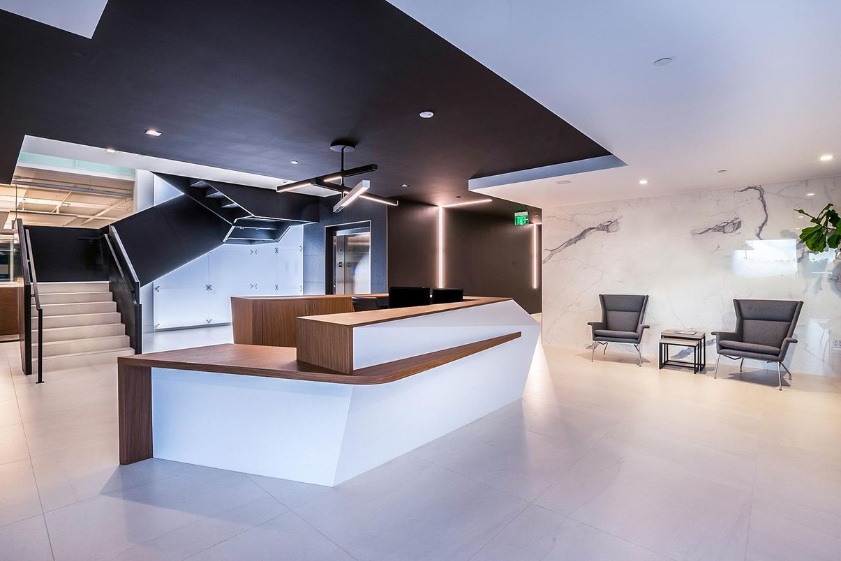 Interior, Marble Walls, Pendant Lights, Recessed Lighting