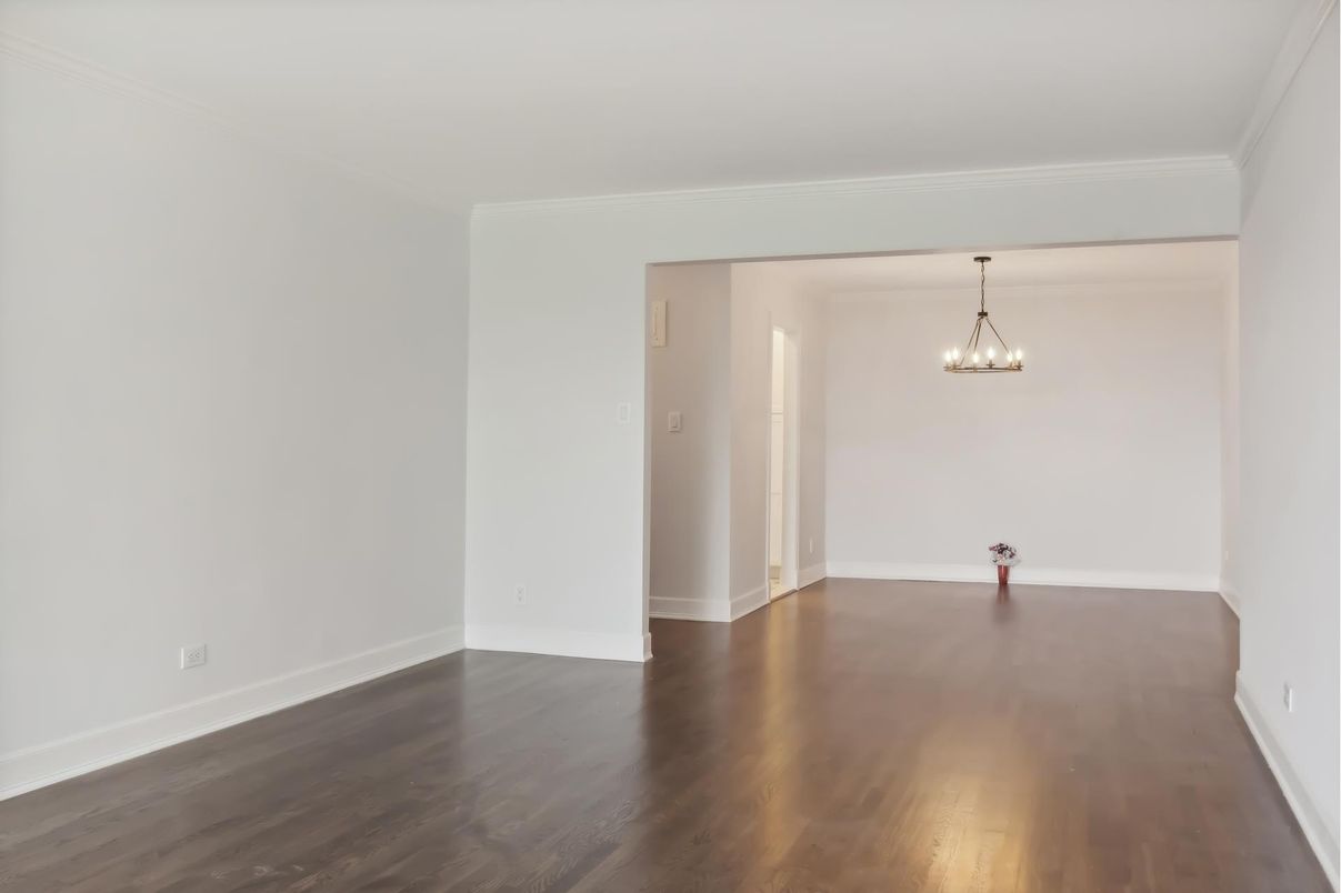 Empty room, Interior, Pendant Lights, Wood Texture Flooring
