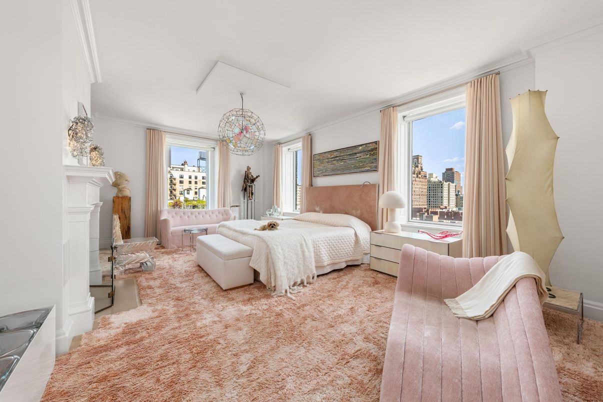 Bedroom, Fireplace, Interior