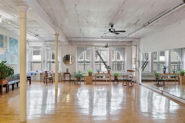 Dining room, Interior, Wood Texture Flooring