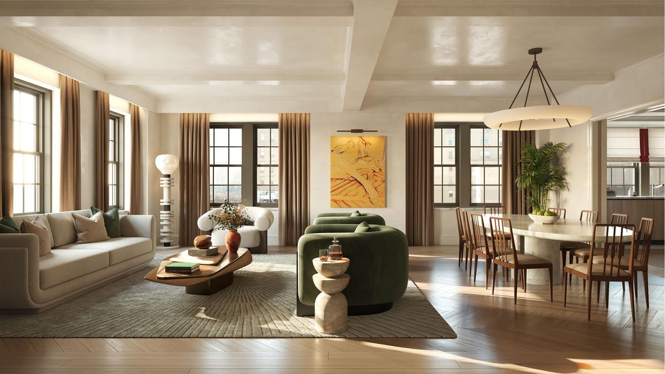 Dining room, Interior, Living room, Pendant Lights, Wood Texture Flooring