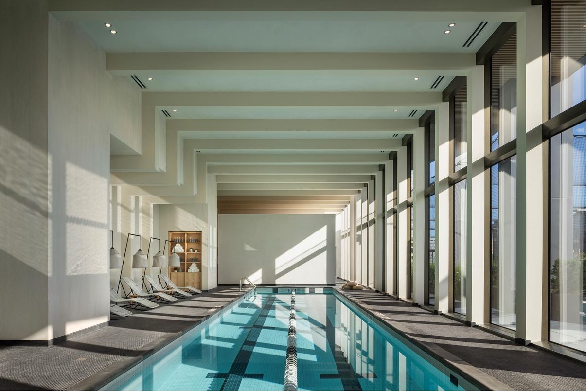 Interior, Pool, Recessed Lighting