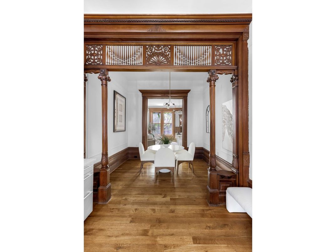 Dining room, Interior, Wood Texture Flooring