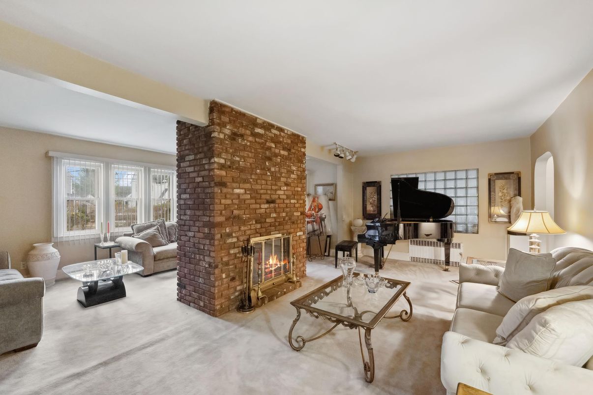 Fireplace, Interior, Living room, Piano, Stone Walls