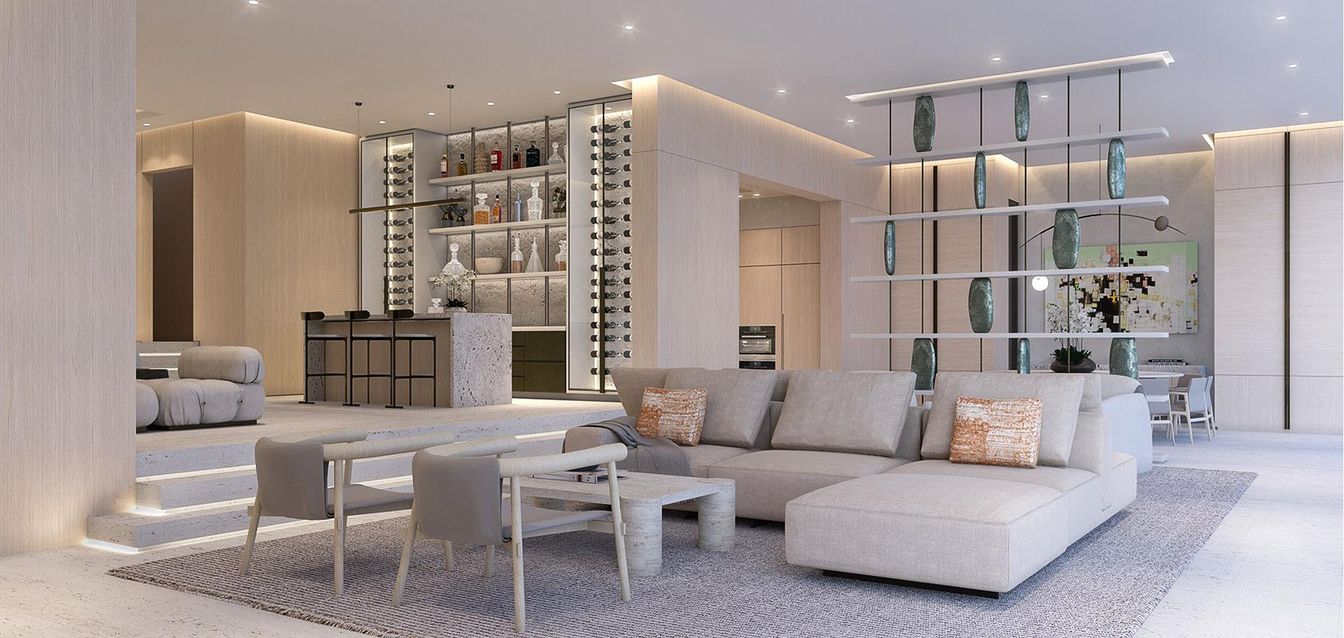 Interior, Living room, Pendant Lights, Recessed Lighting