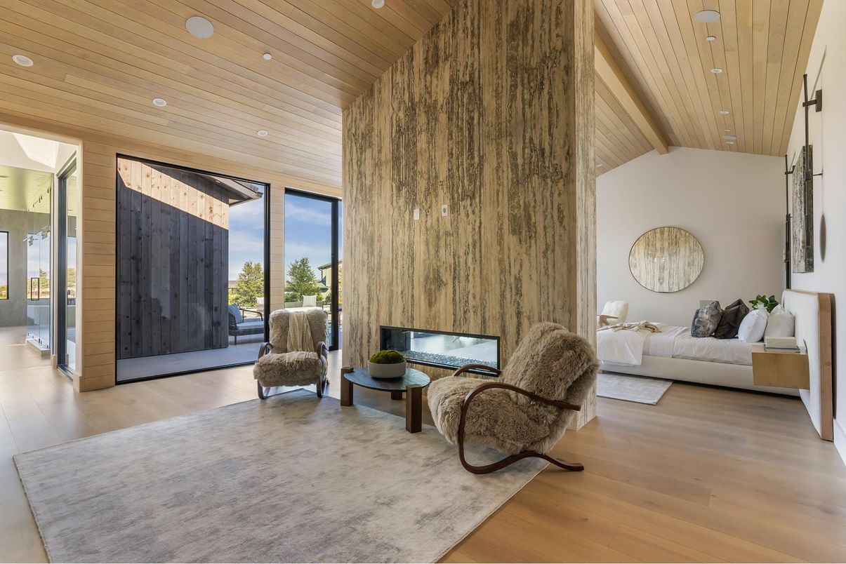 Interior, Recessed Lighting, Wooden Ceilings, Wood Texture Flooring, Wooden Walls