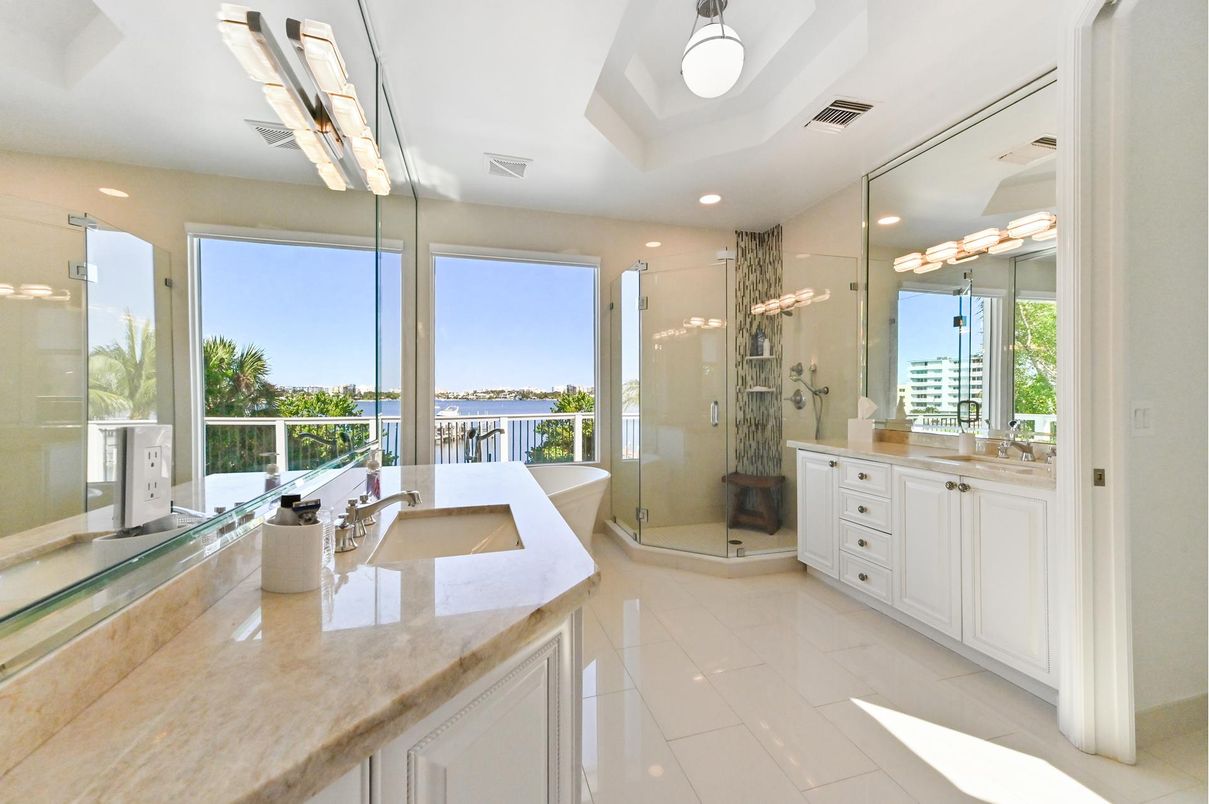 Bathroom, Glass Shower, Interior, Recessed Lighting, Water