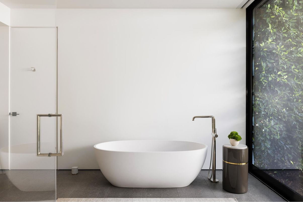 Bathroom, Free Standing Baths, Glass Shower, Interior