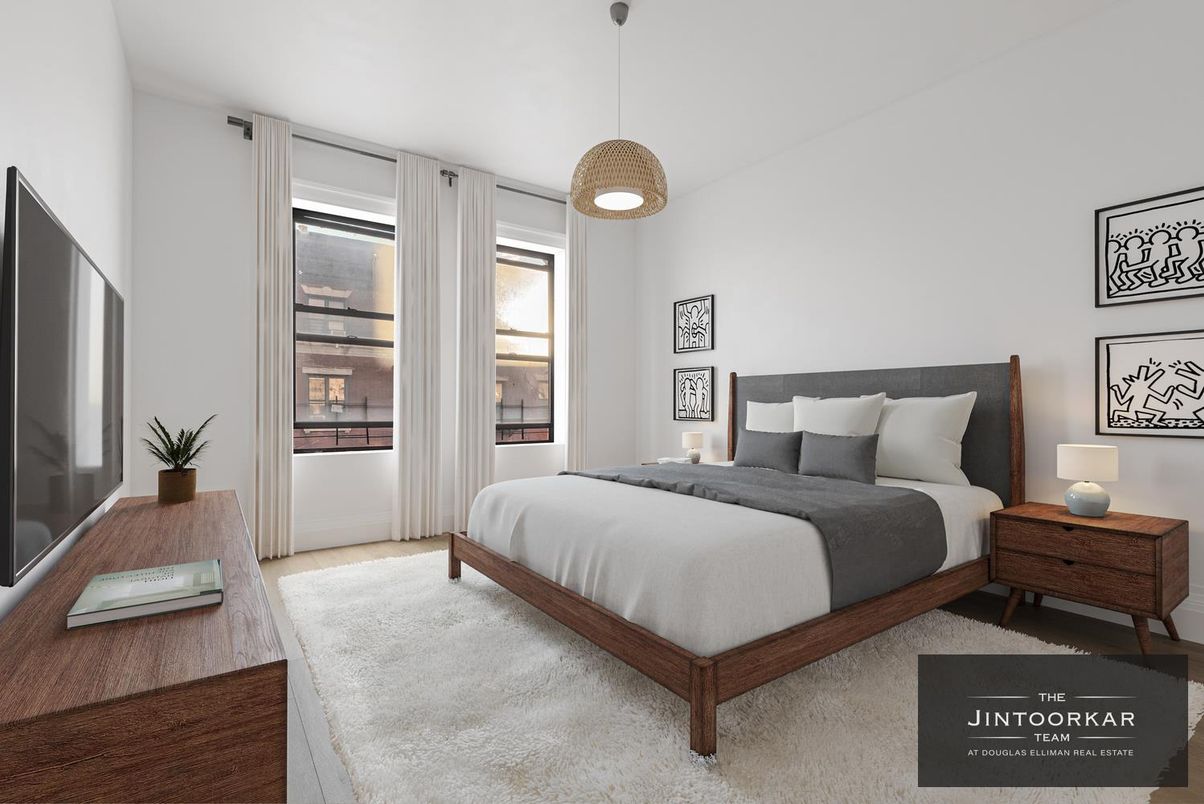 Bedroom, Interior, Pendant Lights, Wood Texture Flooring