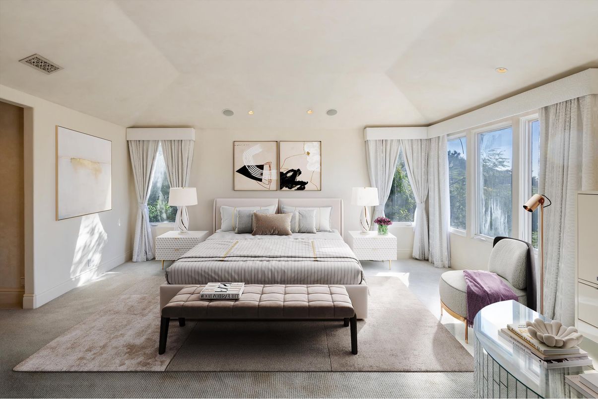 Bedroom, Interior, Recessed Lighting