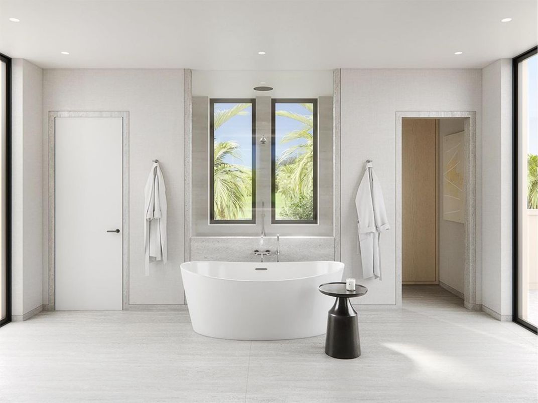 Bathroom, Free Standing Baths, Interior, Recessed Lighting
