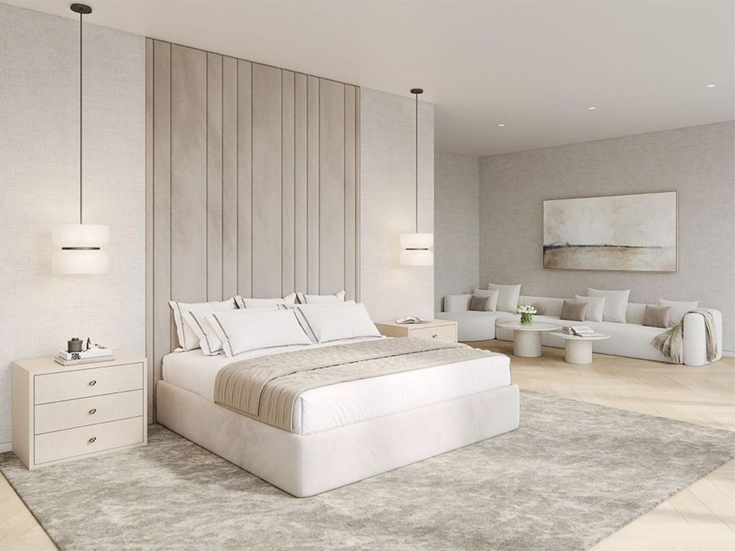 Bedroom, Interior, Pendant Lights, Recessed Lighting