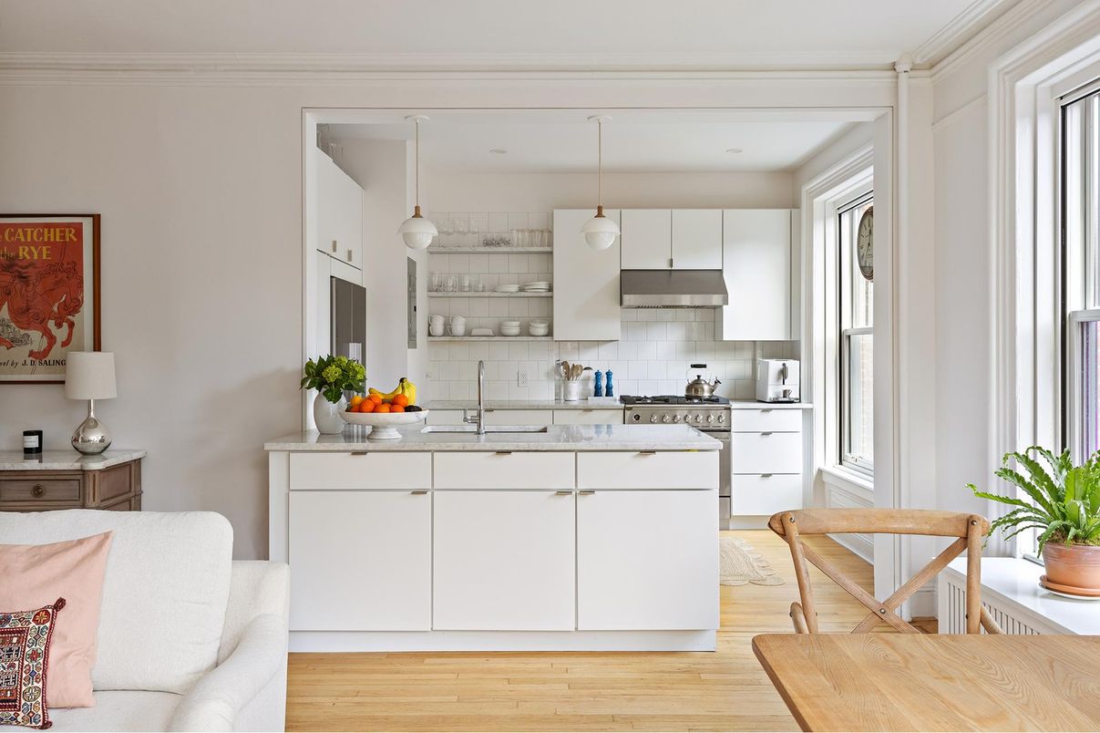 Interior, Kitchen, Pendant Lights, Stainless Steel Appliances, Wood Texture Flooring